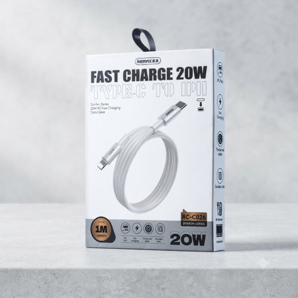 Remax Type C-lighning Data cable 20W fast charging RC-C026