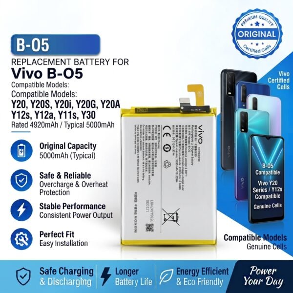 vivo Y20 Y20S Y20i Y20G Y20A Y12s Y12a Y11s Y30 B-05